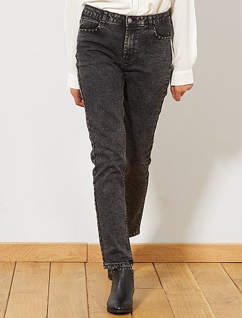 Slimfit jeans met studs - Kiabi