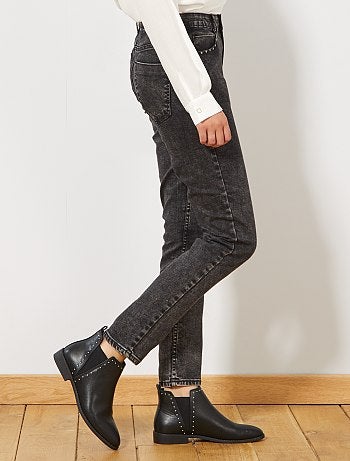 Slimfit jeans met studs - Kiabi