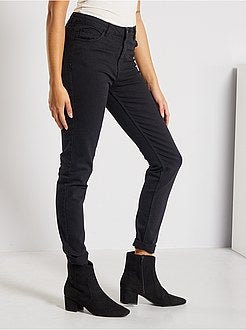 Slimfit jeans met superhoge taille - Lengte US30 - Kiabi
