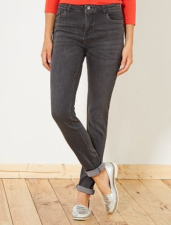 Slimfit jeans met superhoge taille - Lengte US32 - Kiabi