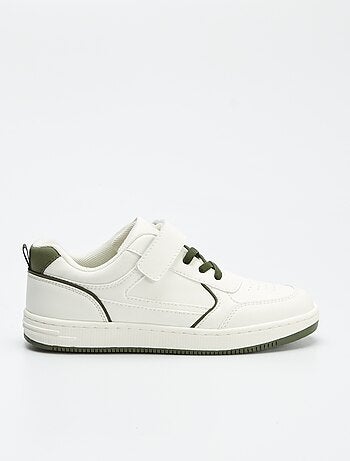 Sneakers met elastische veters + klittenband