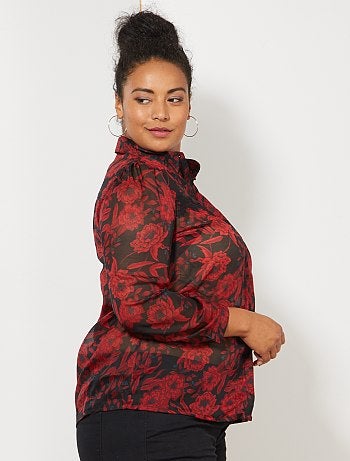 Soepel overhemd met kanten inzetstuk - Kiabi