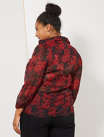 Soepel overhemd met kanten inzetstuk - Kiabi