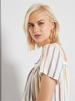 Soepele blouse met print - Kiabi