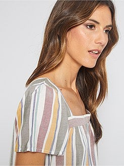 Soepele blouse met print - Kiabi