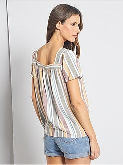 Soepele blouse met print - Kiabi