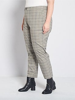 Soepele broek met ruitjes - Kiabi