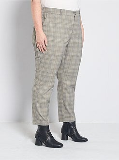 Soepele broek met ruitjes - Kiabi