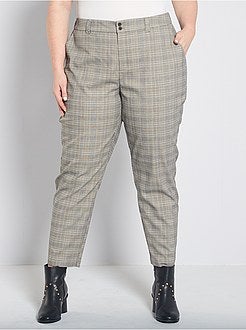 Soepele broek met ruitjes - Kiabi