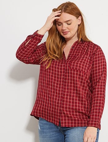 Soepele geruite blouse - Kiabi