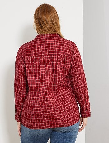 Soepele geruite blouse - Kiabi