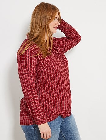 Soepele geruite blouse - Kiabi