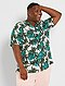     Soepelvallend overhemd met tropische print afbeelding 1
