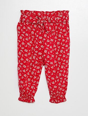 Soepelvallende broek met ceintuur
