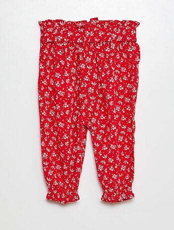 Soepelvallende broek met ceintuur