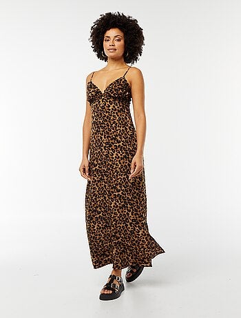 Soepelvallende, halflange jurk met top in babydoll-stijl