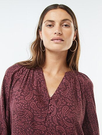Soepelvallende top met print