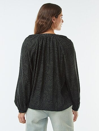 Soepelvallende top met print