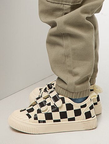 Stoffen sneakers met klittenband