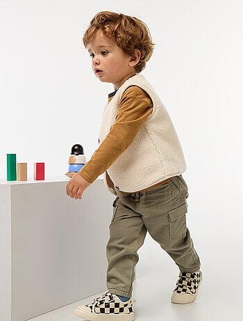 Stoffen sneakers met klittenband