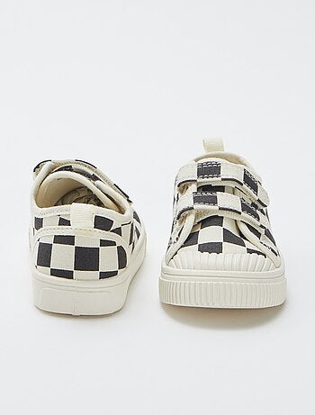 Stoffen sneakers met klittenband