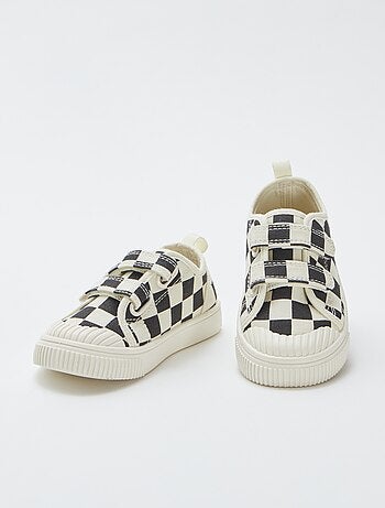Stoffen sneakers met klittenband
