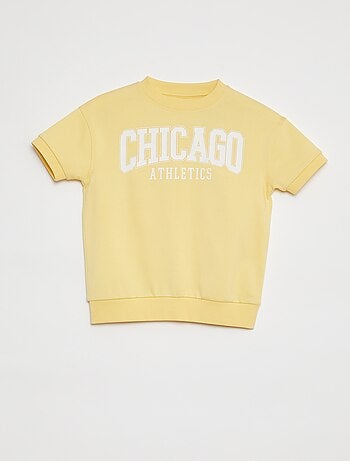 Sweater met korte mouwen en applicatie