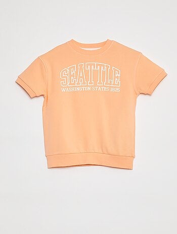 Sweater met korte mouwen en applicatie