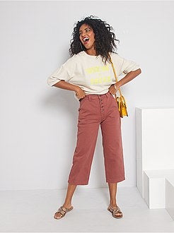 Sweater met korte mouwen en opschrift - Kiabi