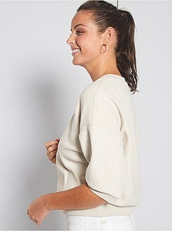 Sweater met korte mouwen en opschrift - Kiabi