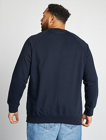 Sweater met motorprint van french terry