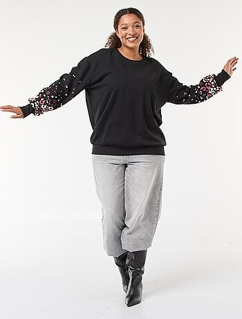 Sweater met print 'Only Carmakoma'