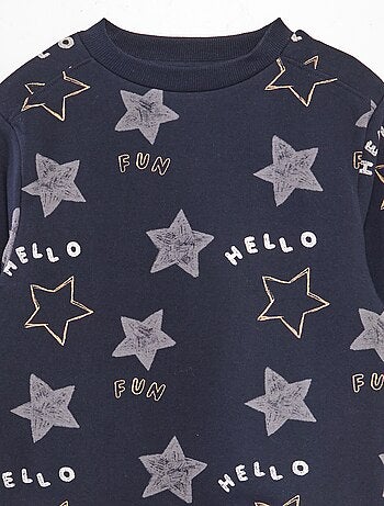 Sweater van dunne joggingstof met motiefje