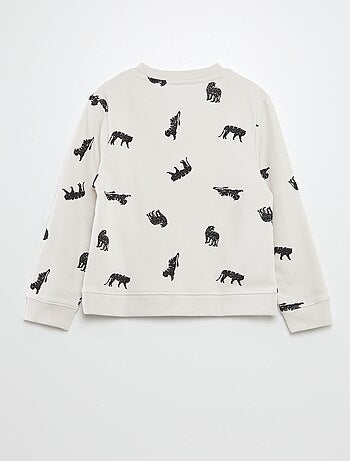 Sweater van dunne joggingstof met motiefje