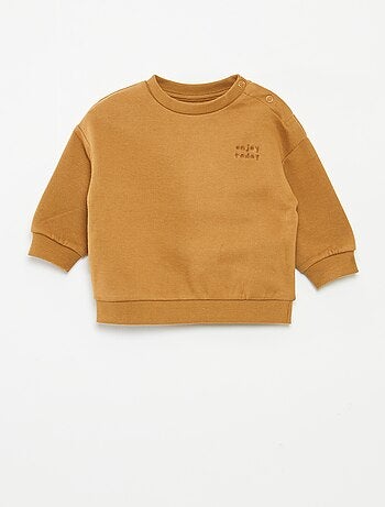 Sweater van effen joggingstof