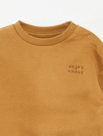 Sweater van effen joggingstof