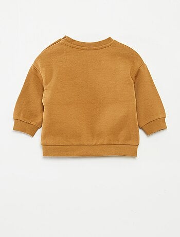 Sweater van effen joggingstof