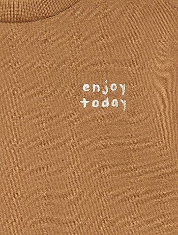 Sweater van effen joggingstof