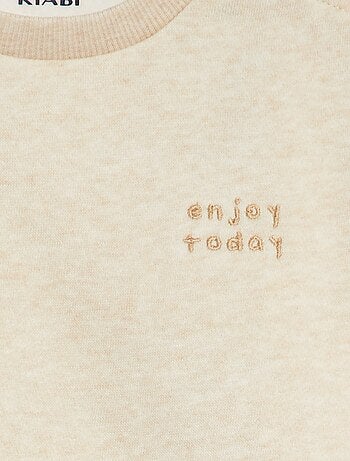 Sweater van effen joggingstof