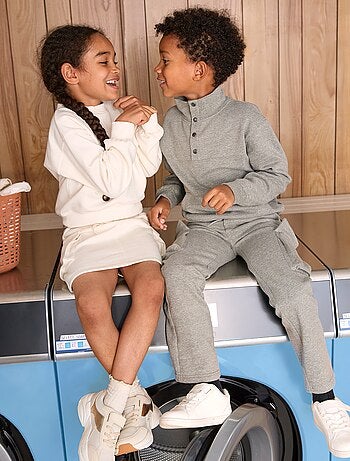 Sweater van effen joggingstof