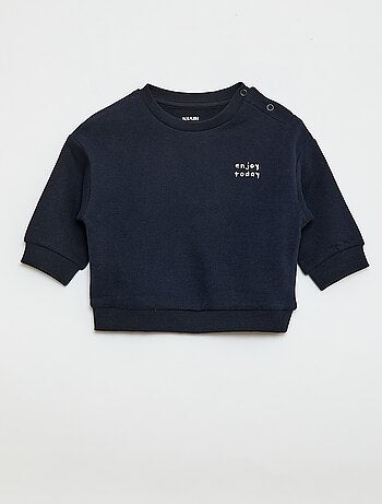 Sweater van effen joggingstof