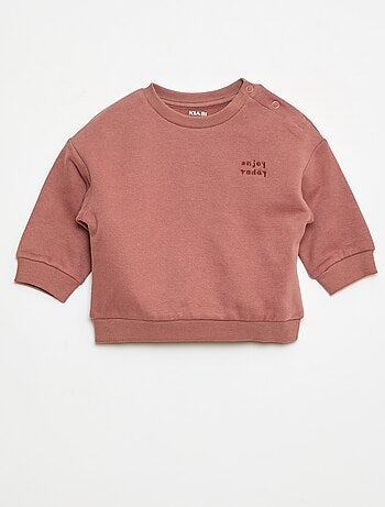 Sweater van effen joggingstof