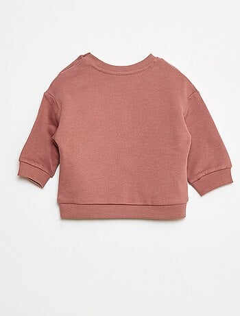 Sweater van effen joggingstof