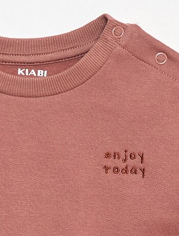 Sweater van effen joggingstof