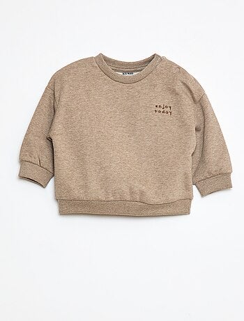 Sweater van effen joggingstof