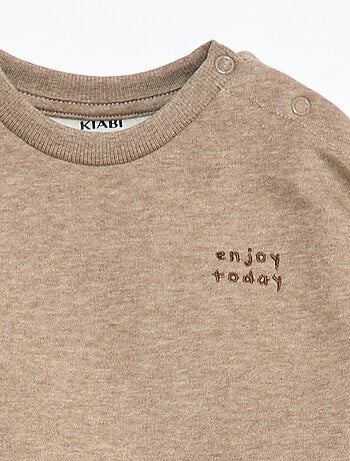 Sweater van effen joggingstof