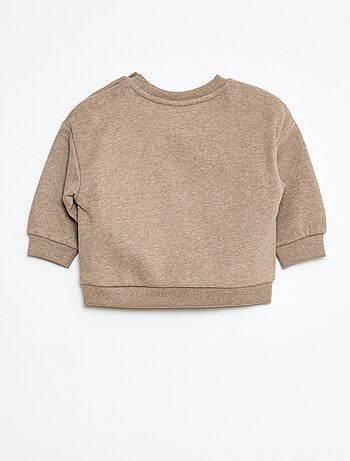 Sweater van effen joggingstof