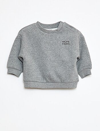 Sweater van effen joggingstof