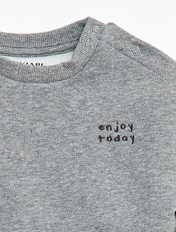 Sweater van effen joggingstof