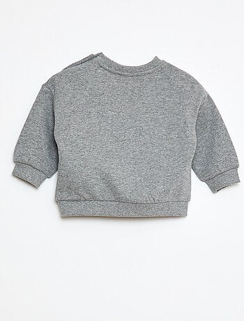 Sweater van effen joggingstof